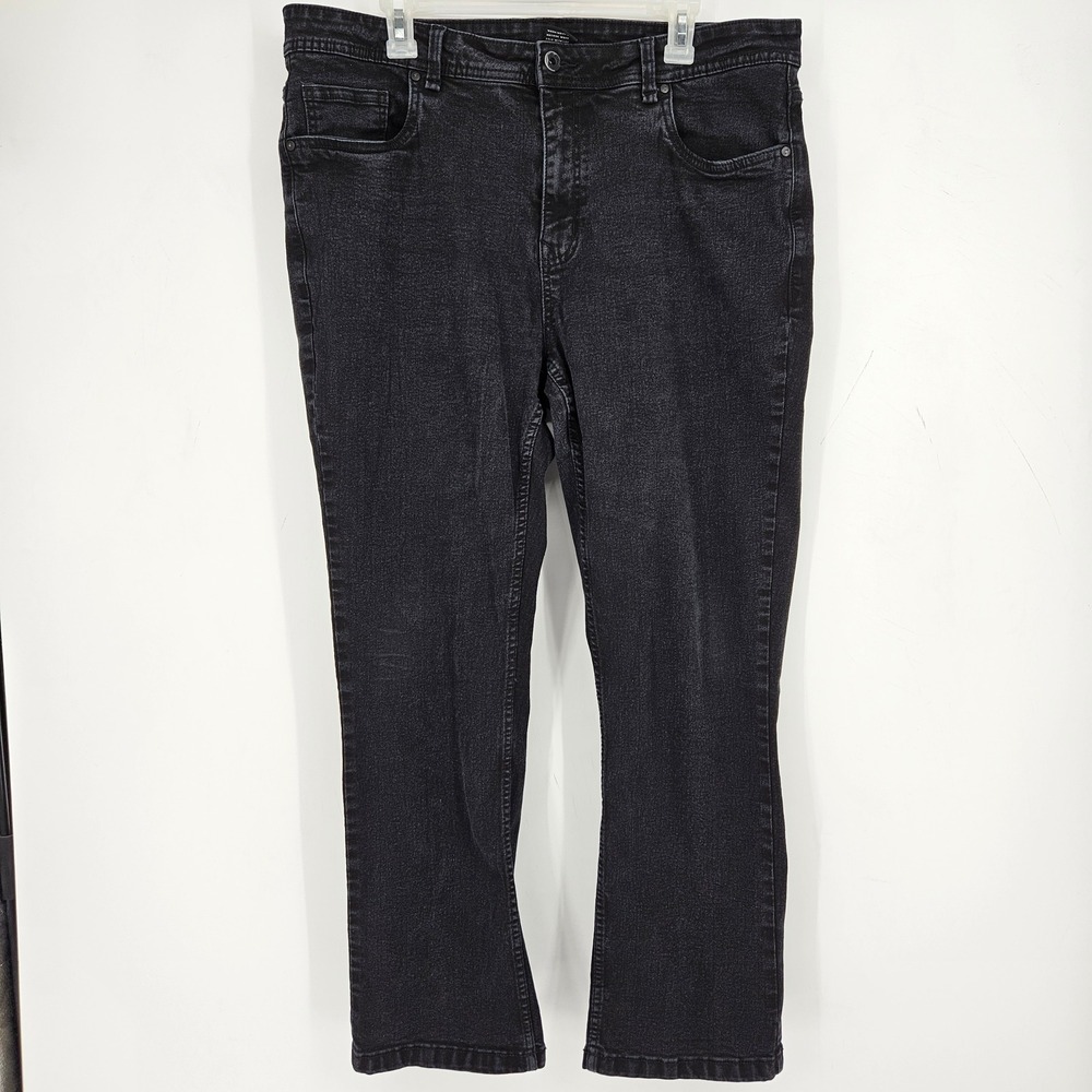 The Perfect Jean NYC Jeans Mens 36x30 Black Boot Cut Pants Stretch TPJ Casual
